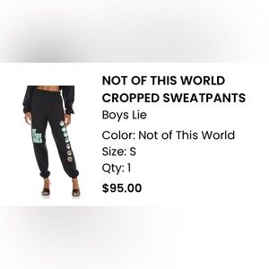 Boys Lie Not of This World Black Joggers